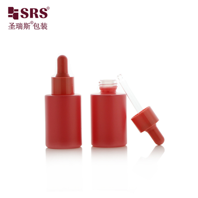 Cat Custom Makaron Warna Kaca Kosong Grosir Botol Dropper Minyak Esensial 30ml