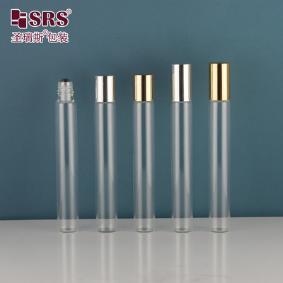 12ml Botol Parfum Kaca Transparan Kosong Botol Minyak Esensial Roller Ball