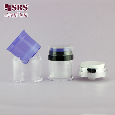 15ml 30ml 50ml Plastik Penggantian Kontainer Custom Warna Hand Cream Serum Gel Acrylic Airless Jar