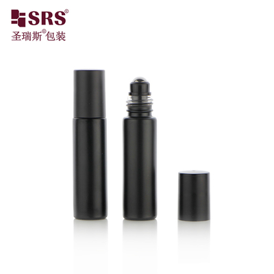 Dinding tebal bulat kustomisasi parfum elegan pijat bola baja roll pada botol kaca 10ml