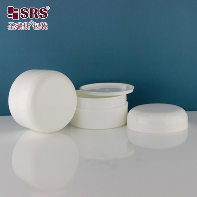 Injeksi Bulat Plastik Putih PP PCR Tersedia Krim Kosmetik 120g toples