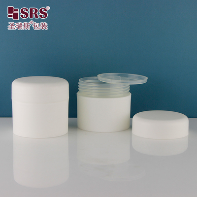 kosong Double Wall Matte Face Cream Frosted Lip Balm PP Plastik Jars Container Dengan Tutup Cosmetic Cream Jar 200ml