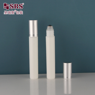 Sampel kosong PP Plastik Roll On Bottles Portable Travel Eye Serum Massage Applicator Outdoor Roller Ball Bottle 8ml