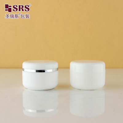 Injeksi Putih Warna Custom Kosong Krim Wajah Plastik Container 50ml PP Jar