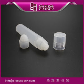 SRS dibuat di Cina kosong 20ml body berkilau plastik rambut minyak penggunaan gulung pada botol dengan bola PP