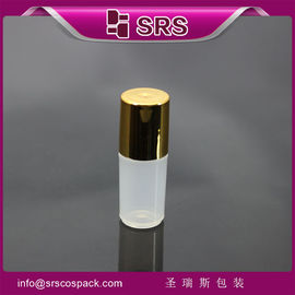 SRS pemasok kemasan 3ml bola logam botol plastik roll-on dengan tutup metallized emas
