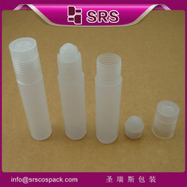 Gulung plastik pada botol RPP-10ml dengan tutup PP dan bola PP, wadah lipgloss