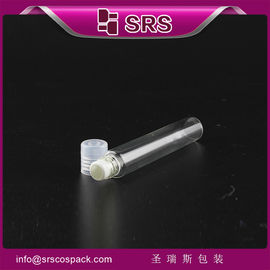 SRS grosir botol kaca transparan 10ml dengan rol stainless steel dan tutup PP