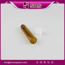 SRS tidak bocor Botol parfum kaca Amber 10ml dengan gulung pada jenis penyegelan dan tutup sekrup PP