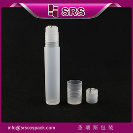 SRS jual panas 12ml botol bola plastik rol dengan tiga bola logam untuk pijat wajah