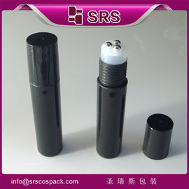 SRS tiga bola stainless steel kosong plastik 10ml gulung pada botol dengan tutup sekrup PP