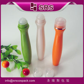 SRS8447-15ml botol bergelombang berbentuk khusus dengan bola logam untuk krim mata berkualitas tinggi