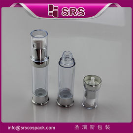 SRS 2015 Desain terbaru plastik bulat transparan mewah kosong 15ml 20ml 30ml botol serum