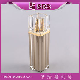 SRS China Cosmetic Airless Container Produsen botol lotion akrilik kosong berbentuk persegi