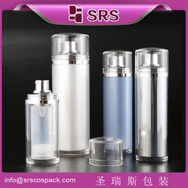 SRS 30ml 50ml 100ml bentuk oval kemasan kosmetik untuk fondasi pompa botol tanpa udara