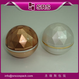 SRS mewah berbentuk bola berlian permukaan kosong akrilik 15g 30g 50g krim wajah toples kosmetik