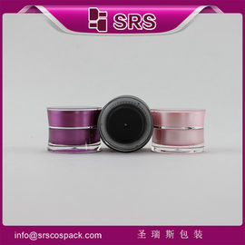 J092 10g toples plastik merah muda dan hitam untuk kosmetik