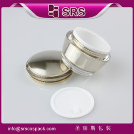 SRS sampel gratis kosong 15ml 30ml 50ml plastik bulat kemasan kosmetik toples krim grosir