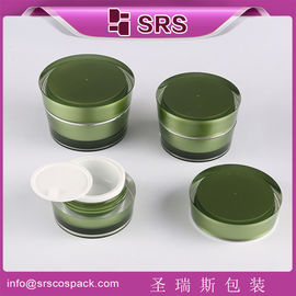 SRS China kemasan kosmetik grosir kaca plastik akrilik mewah 50ml untuk penggunaan krim wajah