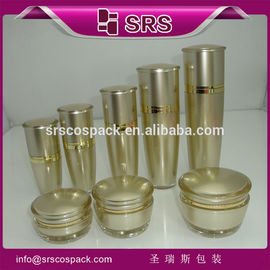 SRS Produsen grosir 15ml 30ml 50ml 80ml 120ml emas mewah kosong kosmetik akrilik
