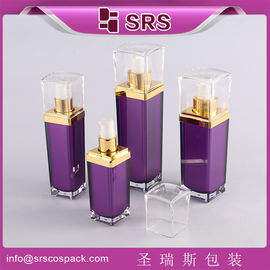 SRS Produsen grosir acrylic kotak bentuk wadah pompa kosong dengan tutup transparan