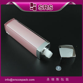 SRS pink Luxury kosong Botol untuk serum toner Bentuk persegi Plastik kemasan kosmetik
