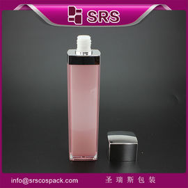 kemasan perawatan kulit pompa lotion kecantikan merah muda kosong dengan botol