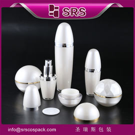 SRS kosmetik kemasan set acrylic kosong berbentuk bola toples krim dan botol lotion untuk skinca