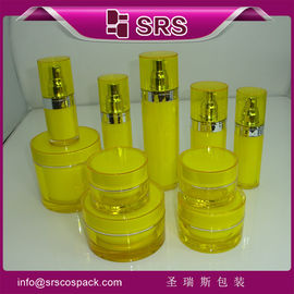 SRS bebas sampel plastik perawatan kulit daur ulang acrylic bungkus toples dan botol lotion bulat