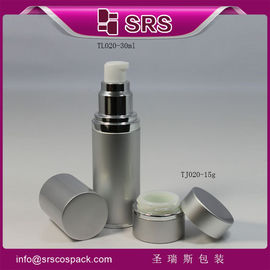 Produsen SRS grosir toples bulat aluminium dan botol semprotan tanpa udara kosong untuk kosmetik