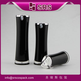 Botol bulat lotion akrilik 15ml 30ml 50ml bentuk khusus hitam