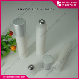 RPA-30ml roll pada botol dengan bola logam dan tutup aluminium, krim perawatan kulit botol plastik