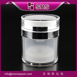 A100 15ml 30ml 50ml toples pompa putih tanpa udara untuk krim perawatan kulit