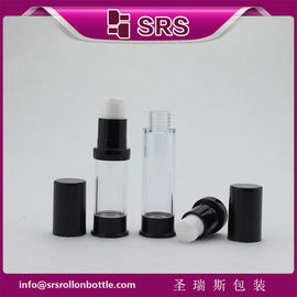 A0214 kemasan kosmetik injeksi warna hitam, botol pompa tanpa udara dijual