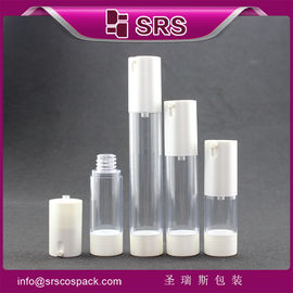 TA021 15ml 30ml 50ml botol pompa tanpa udara warna putih untuk lotion
