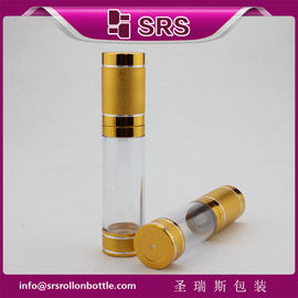 A022 botol lotion berkualitas tinggi, botol aluminium emas tanpa udara