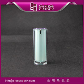 Botol lotion berbentuk persegi,A050 15ml 30ml 50ml botol pompa tanpa udara
