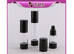 SRS botol serum plastik tanpa udara, tabung 50ml AS lotion kemasan untuk kosmetik grosir
