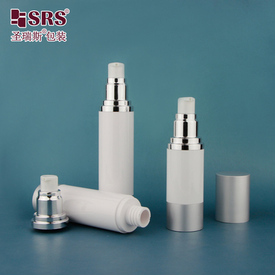 15ml 30ml 50ml krim kosmetik mewah isi ulang serum bulat kosong tanpa udara pompa botol