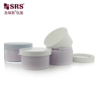 Kontainer kemasan kosmetik plastik bulat unik 50ml 100ml 240ml Kontainer kosong untuk body scrub jar