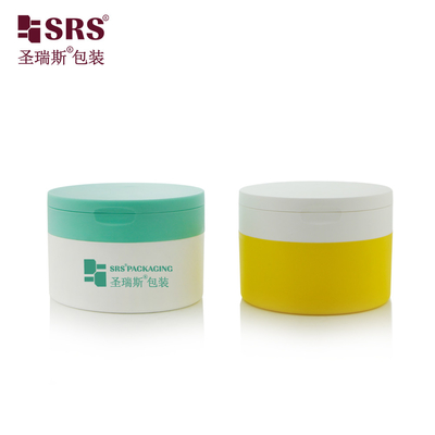 4 oz Plastik PP PCR Double Wall Customization Flip Cap Dengan Cuci Tubuh Scrub Jar Container