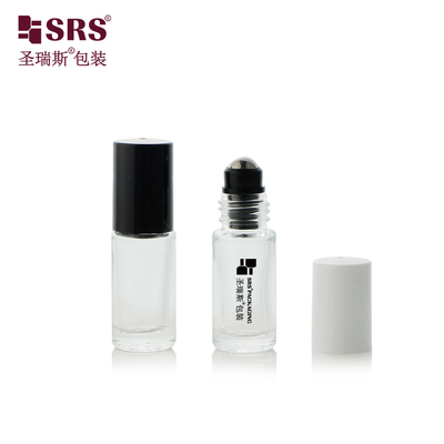 5ml Mini Cute Glass Roll On Bottle Transparan Dengan Botol Roller Cap Aluminium Untuk Minyak Esensial