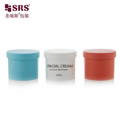 100g es krim injeksi Warna hijau PP PCR Daur Ulang Bahan ramah lingkungan Plastik Body Scrub Jar Container