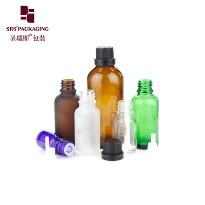 5ml 10ml 15ml 20ml 30ml 50ml 100ml Botol Kaca Bening Hijau Biru Amber Kosong Dengan CRC Cap Botol Proof Anak