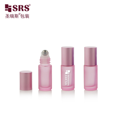 5ml Cute Empty Roller Steel Ball Perfume Botol Minyak Esensial Roll On Bottle Glass
