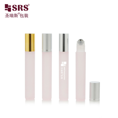Botol Roller Gel Mata Plastik PP Semi Transparan Merah Muda Tembus 8ml Roll On
