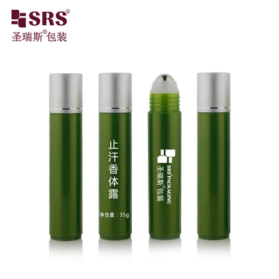 PP PCR Daur Ulang Kemasan Kosmetik Kosmetik Plastik Bola Rol Bulat Grosir Botol 35ml