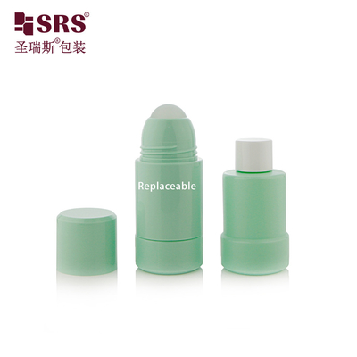 50ml 75ml PP PCR Daur Ulang Replaceable Double Wall Roller Roll Deodorant Botol