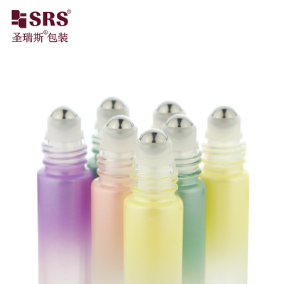 Botol Roll On Minyak Esensial Portabel Kosong Mewah Kaca Bulat 10Ml