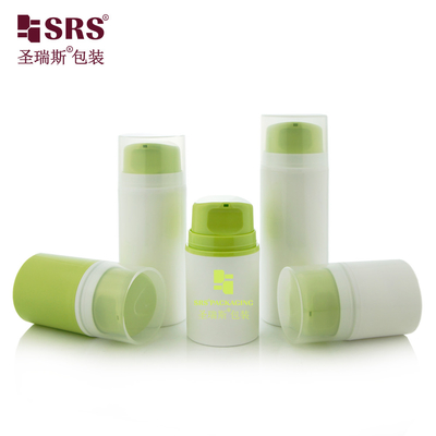 Grosir PP PCR Daur Ulang Snap On Facial Cleanser Airless Pump Cream Botol